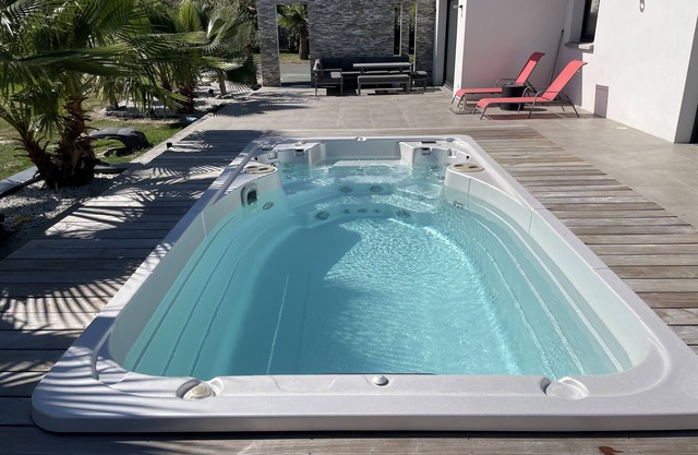 Magnificent contemporary with heated spa 15 min from Bordeaux center.