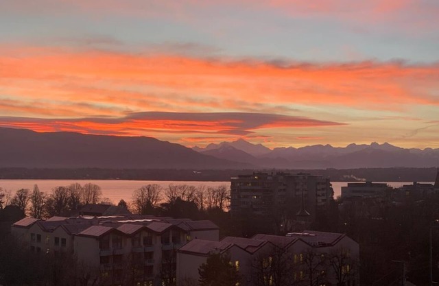 Magnificent family apartment with Montblanc and Lake Leman views