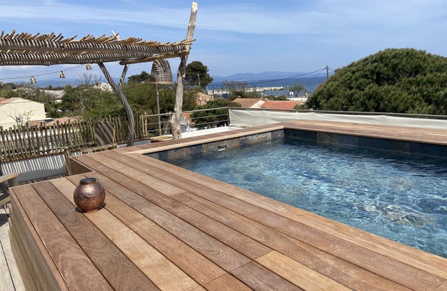 Magnificent house in a seaside village with mini rooftop pool