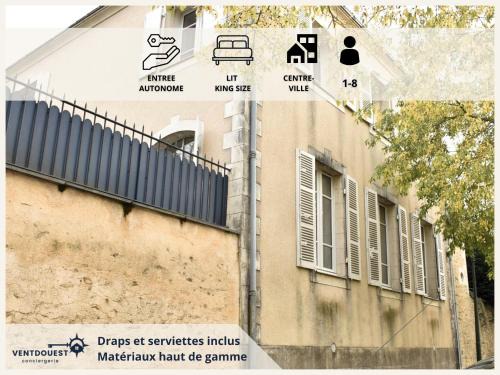 Maison de charme, 8 pers, centre-ville de Château Gontier