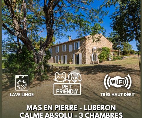 Mas Provençal au Cœur des Vignes du Luberon - 3 Chambres - Calme Absolu - Wifi