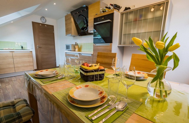 Modern attic holiday apartment (68 sqm) on the edge of the lovely Tauber Valley