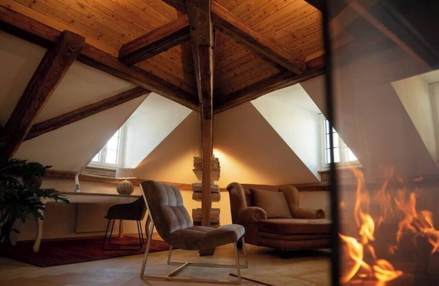Modern old building apartment with pool and sauna