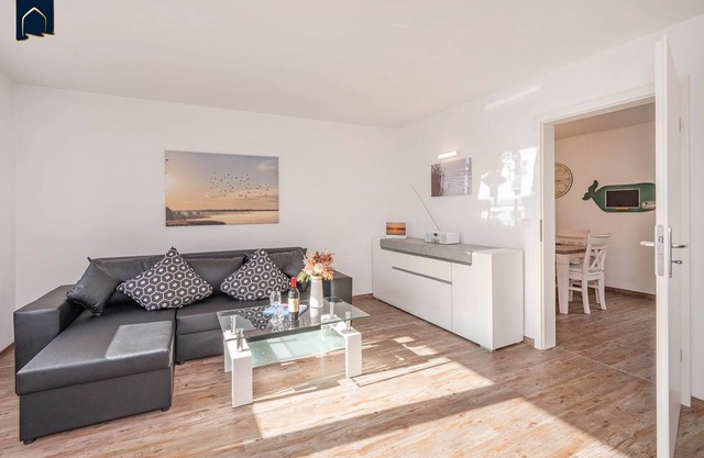 Modern vacation apartment by the lake with terrace and garden view on Usedom