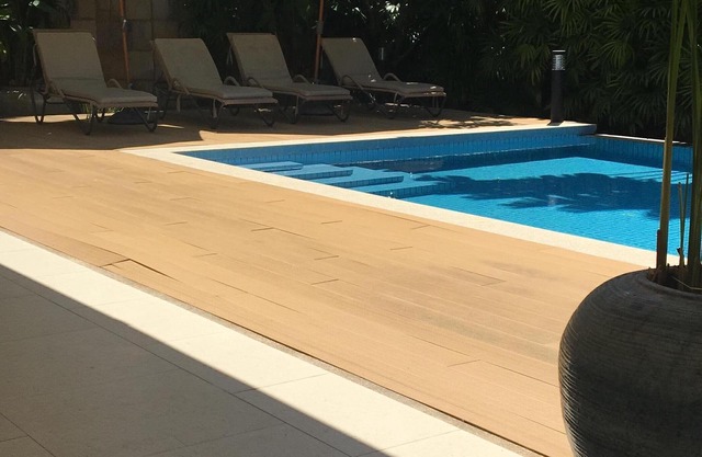 Modern villa with private pool near golf course