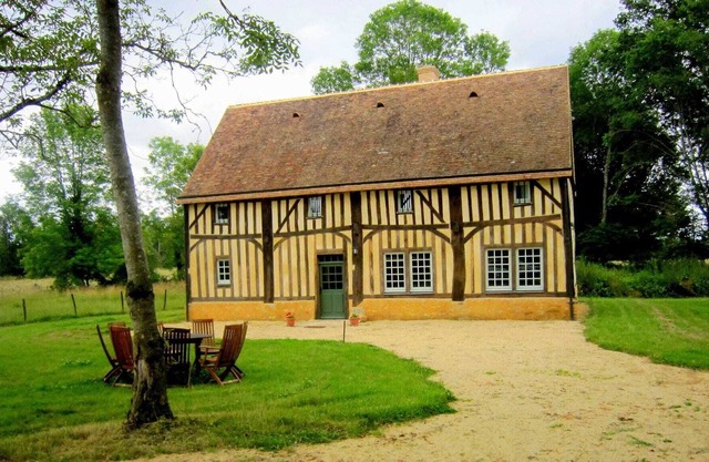 Modernised detached half-timbered house on the estate of a 16th century castle