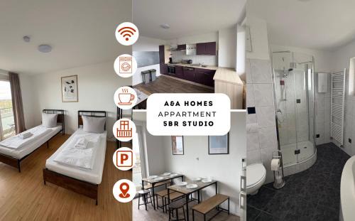 Monteurs Wohnung über den Dächern der Stadt