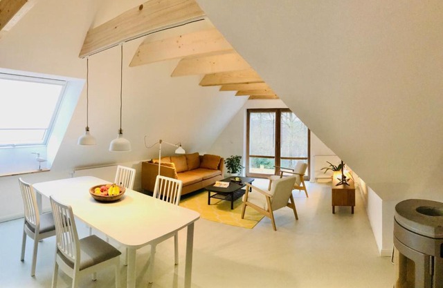 Moorblick! Große Dachwohnung mit Kamin und Sauna