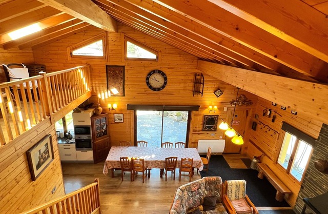 Mountain chalet next ski station.