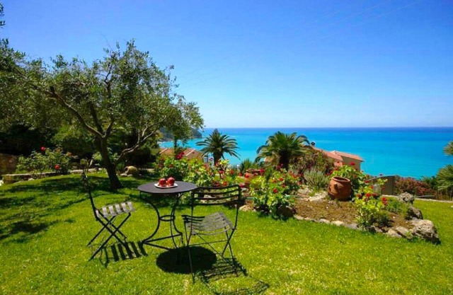 Natalia Apartment A with panoramic sea views of Agios Gordios bay