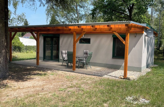 New bungalow in the birch grove only 350m to the Motzener See, small but nice