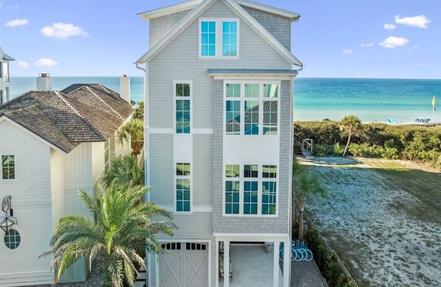 NEW GULF-FRONT STUNNER! Game Room, Private Pool, LSV, Bikes! Sleeps 20!