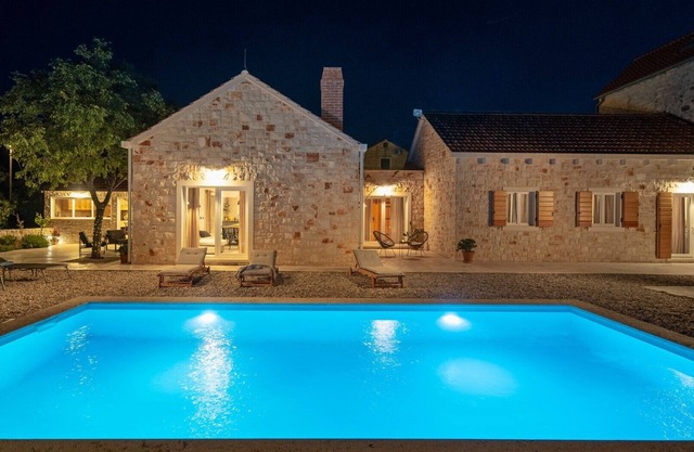NEW! Stone Villa Olim Civitas with 3 bedrooms, private pool, and sea views