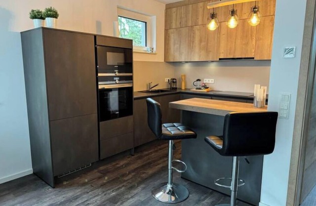 New sunny apartment near the lake just outside Berlin with plenty of space to relax