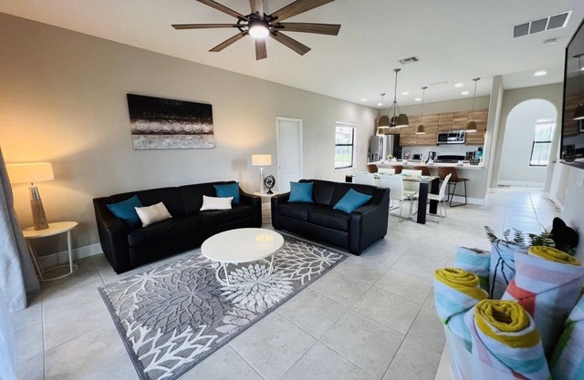New two story home w/large private pool, patio, BBQ area & game room.