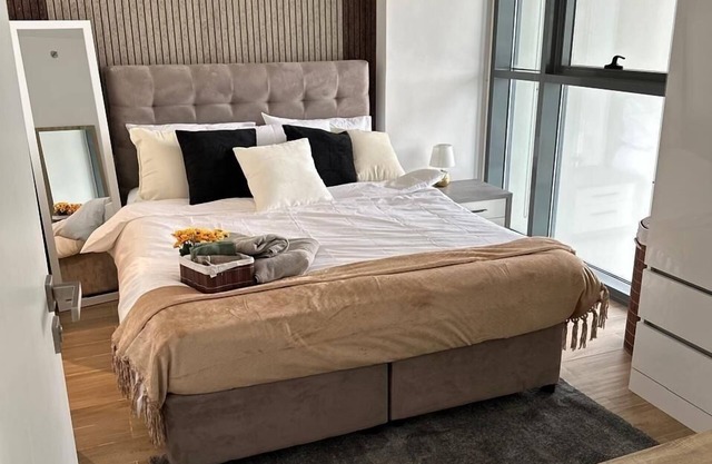 nIN ABU DHABI three-bedroom duplex apartment accommodate 4 people.facilities