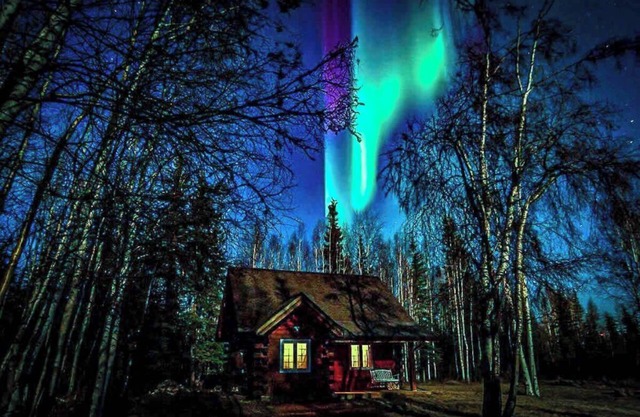 Northern Lights Escape: Authentic Log Cabin with Private Sauna Experience