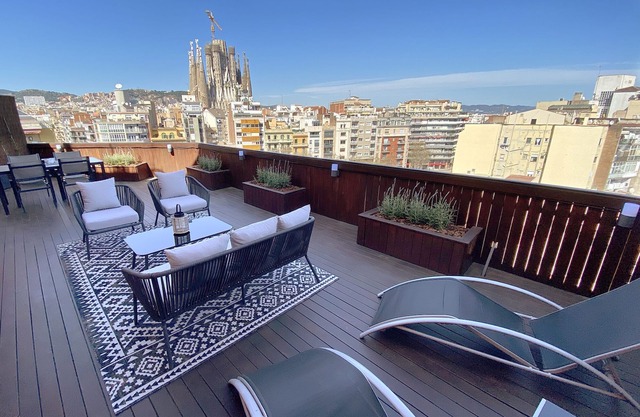 Penthouse Terrace with Sagrada Familia views