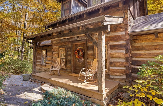 Pet-Friendly, Cozy Log Cabin w/Waterfall & Trout Stream