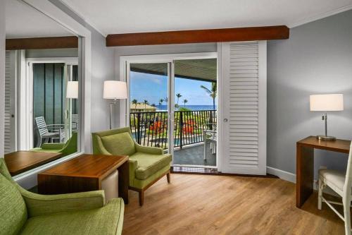 Pool Oceanview Room, 4 star Beachfront Resort, King Bed, Lanai, AC, Pool, Restaurant, Gym, Spa