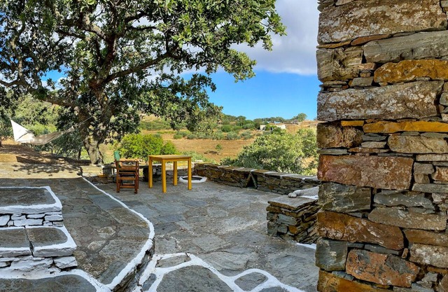 Private vacation stone house offers peace and contact with nature.