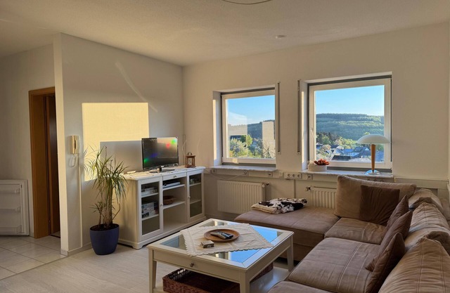 Quiet, bright apartment in a natural idyll with a view of the beautiful Hunsrück region