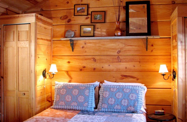 Real Logs-1BR, queen bed & futon-sleeps 4. Riverside w/Hot Tub