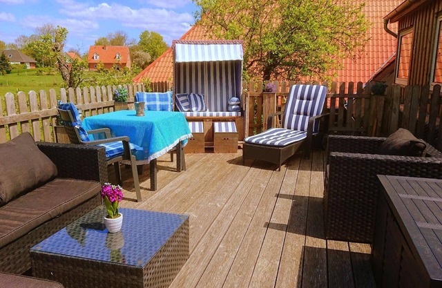 Renovated holiday apartment in a country house with an idyllic roof terrace