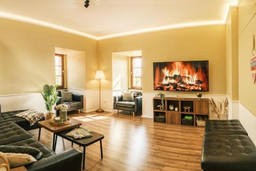 Rhein Haven Appartment für bis zu 12 Gäste im historischen Bahnhofsgebäude