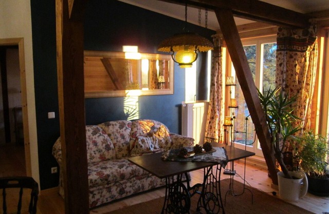 Romantic barn on the meadow path