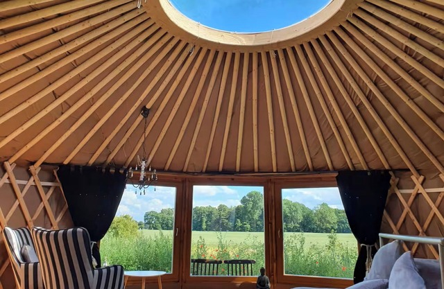 Romantic glamour camping on an estate