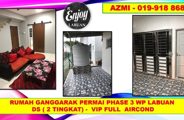 RUMAH MEWAH DS24 VVIP GANGGARAK PERMAI 2 TINGKAT WP Labuan