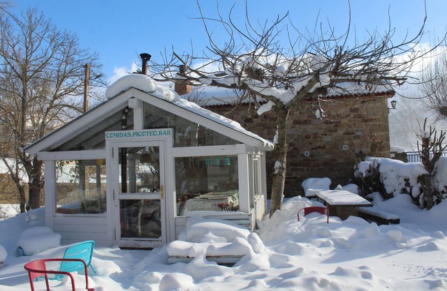 Rural house with garden near small spa and summer pool on reservation