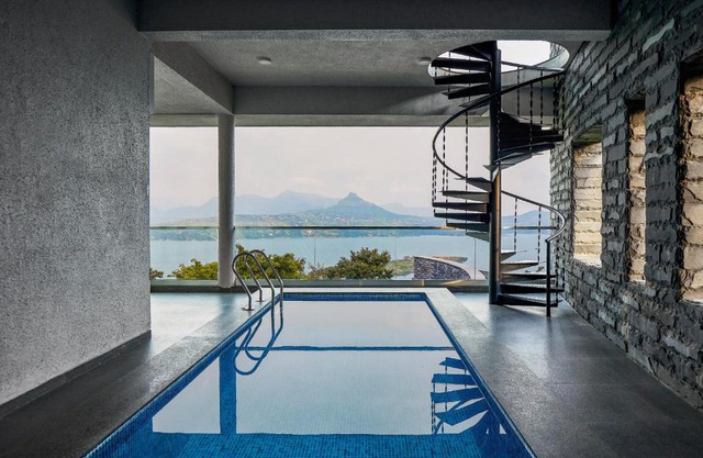 SaffronStays Ahilya Waters by Kosha Villas, Pawna - pool villa with panoramic view of Pawna Lake