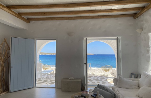 Seaside Villa | Breathtaking view of the Aegean Islands next to a dreamy beach!