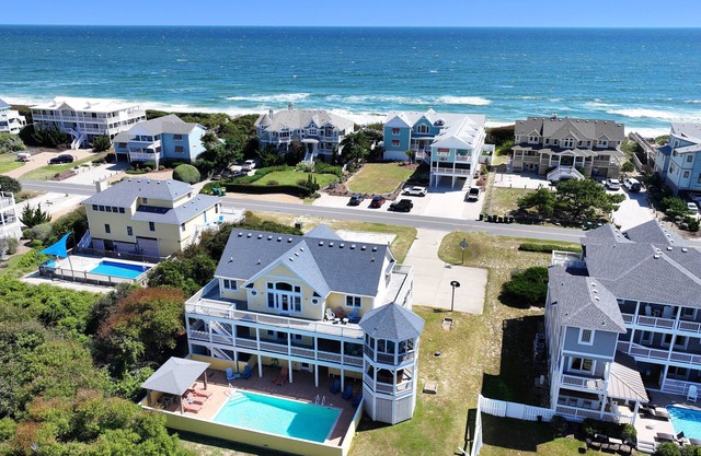 Semi-Oceanfront, Priv Pool, Hot Tub, ELEV, Rec Rm-WL980, OBX Beach Bliss