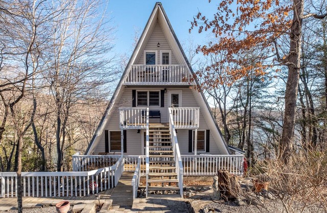 Serene Lake Lure A-Frame With Mountain & Lake Views
