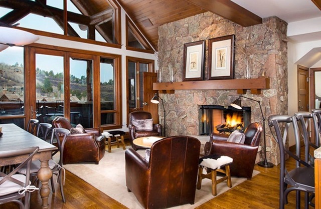 Ski-In Condo with Stone Fireplace