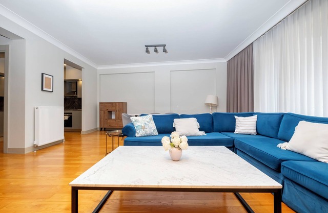 Spacious 3-bedroom apartment with WiFi, AC in lovely Istanbul