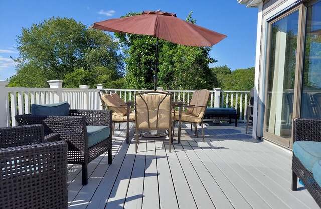 Spacious, comfortable indoor and outdoor seating, amazing sunsets