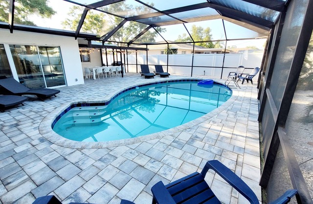 Spacious Family Retreat w/Heated Saltwater Pool, Games, & Near Clearwater Beach