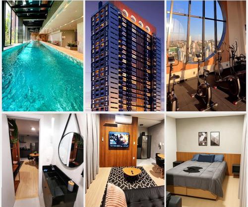 Studio 706 Premium no Centro de Chapecó com Piscina Academia e Vaga Garagem AP Completo