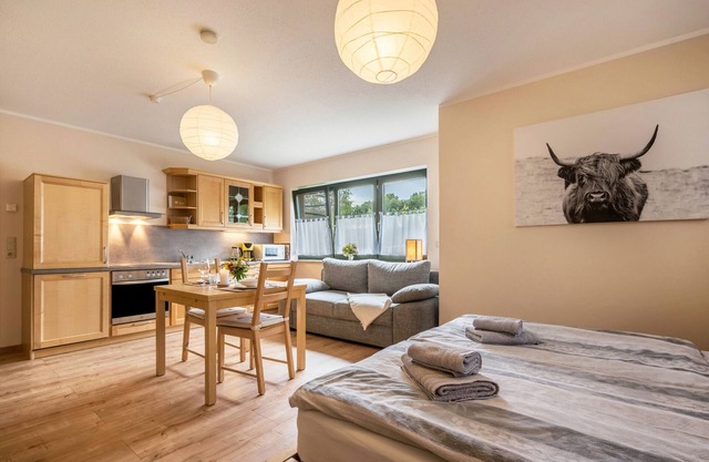 Studio Apartment 'Erzgebirge' with Private Garden and Wi-Fi