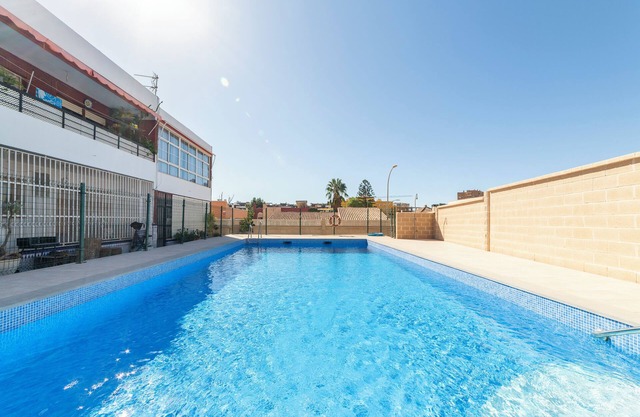 Studio Apartment "Gaviotas 4" with Shared Pool, Private Terrace & A/C