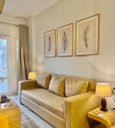 Studio with a pool view