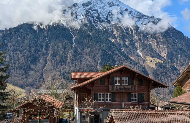 Studio with balcony, Niesen view & parking near Interlaken, Thunersee & Blausee