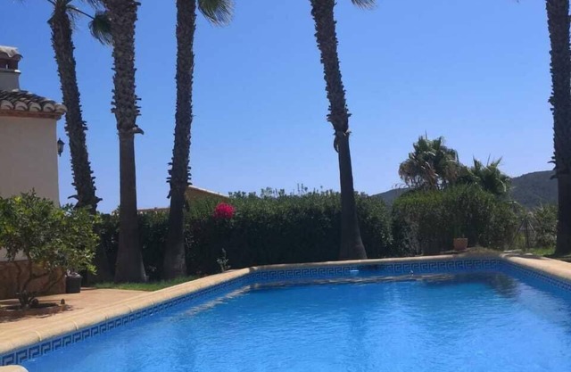 Studio with stunning views of sea and mountains with private pool and garden