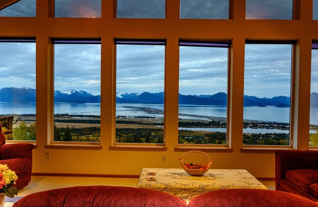 Stunning Panoramic View Overlooking Homer Spit and Kachemak Bay