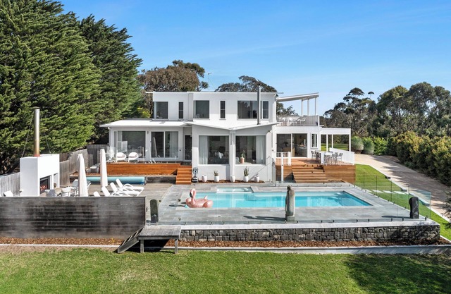 Surf Coast resort style home on acreage, with large pool and massive yard