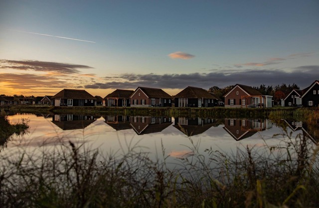 Thatched villa with sauna in holiday park
